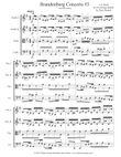 Brandenburg Concerto #3, 1st Mvt. for String Quartet