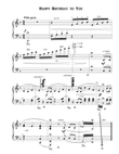 Happy Birthday to You (standard notation, intermediate+)