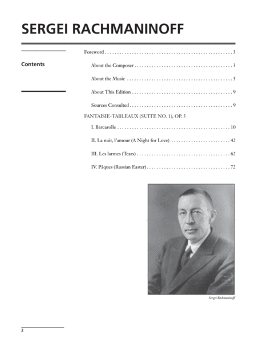 Fantaisie-tableaux (Suite No. 1), Op. 5 Piano Solo scores gallery preview page 2