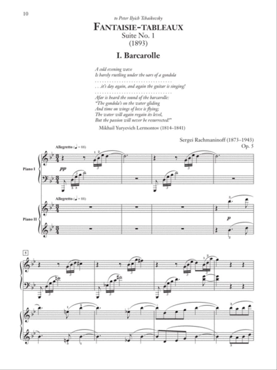 Fantaisie-tableaux (Suite No. 1), Op. 5 Piano Solo scores gallery preview page 3