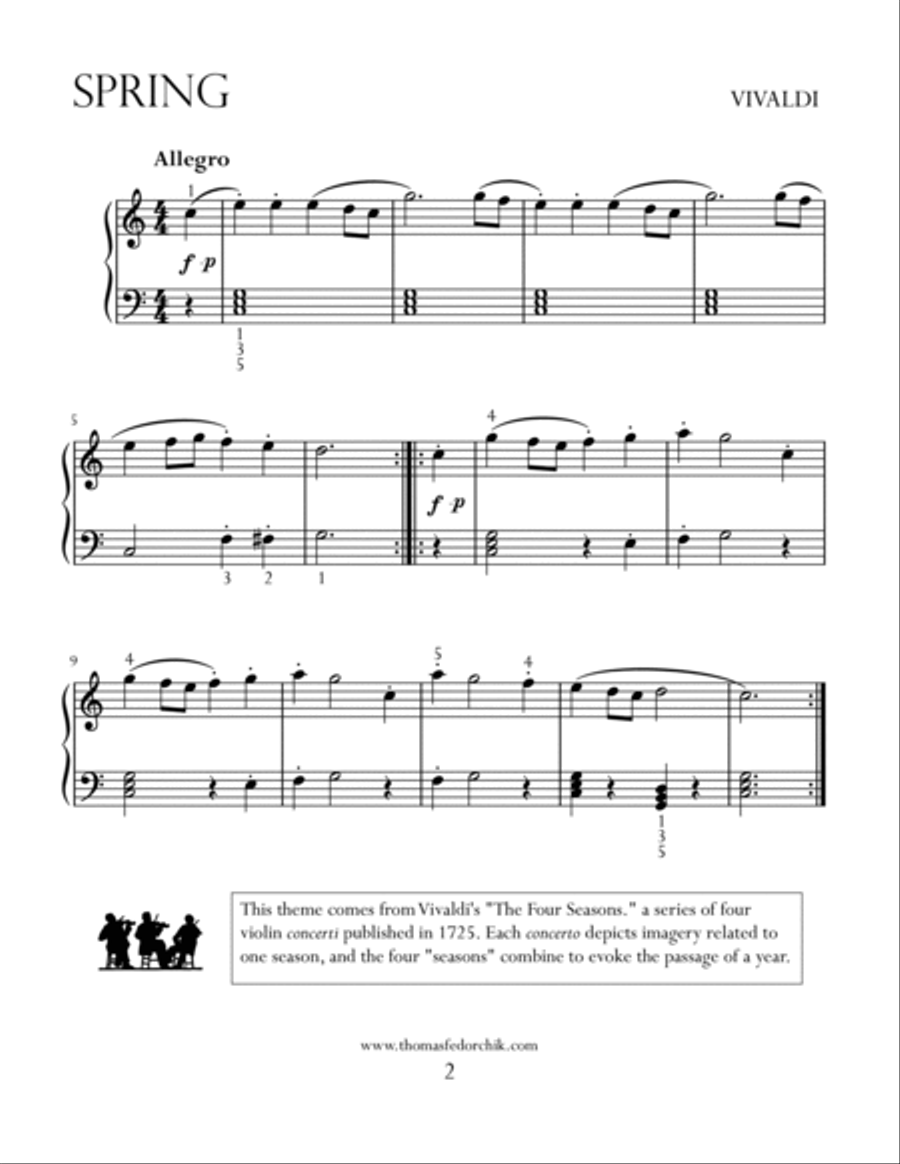 20 Favorite Classical Themes for Easy Piano (C Major / A minor) Easy Piano scores gallery preview page 6