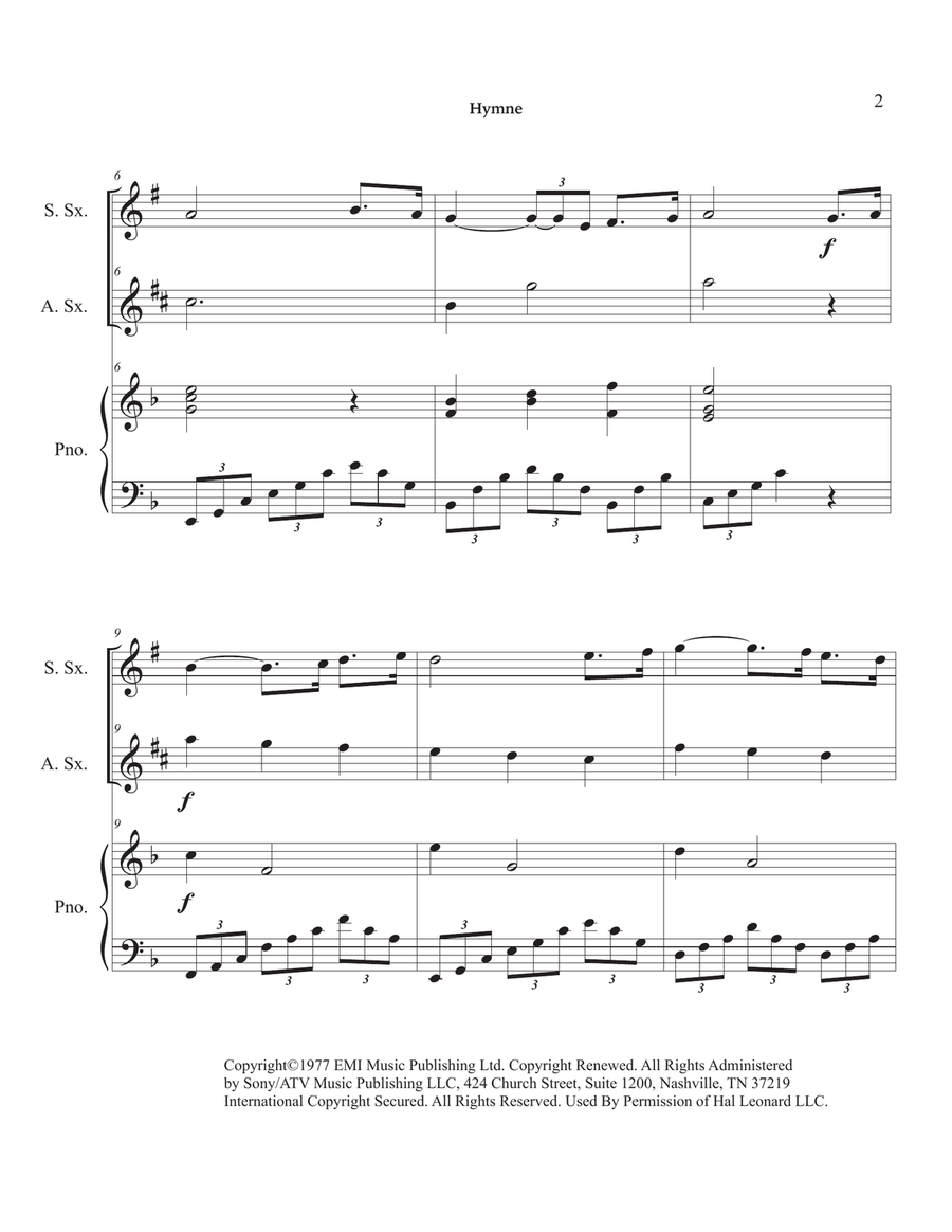 Hymne Small Ensemble scores gallery preview page 6