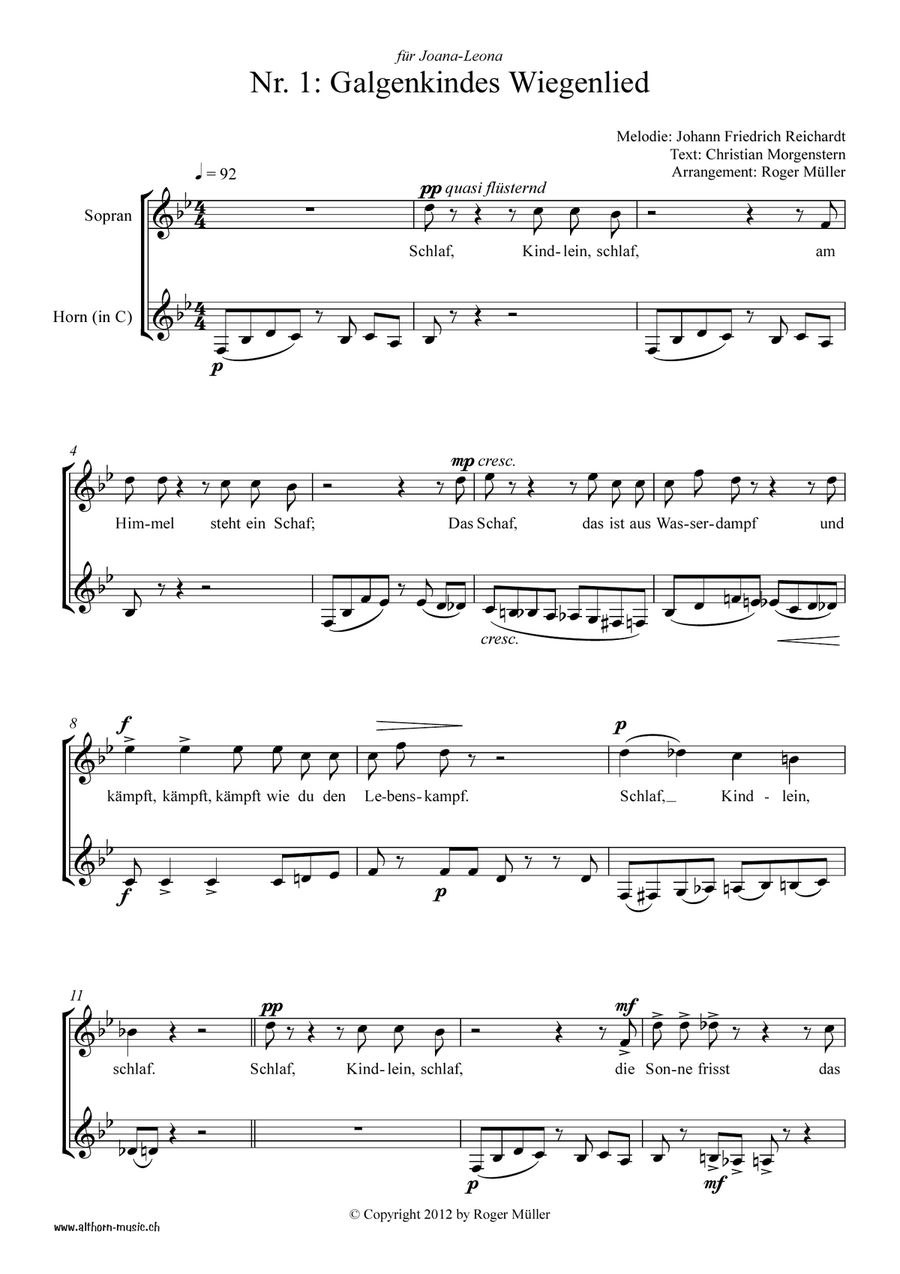 4 Galgenlieder / 4 Gallow Songs Chamber Music scores gallery preview page 3