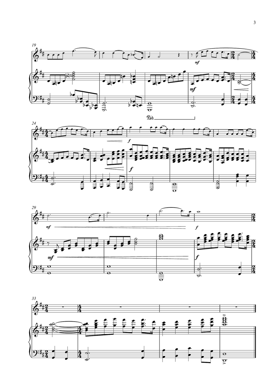 Nessun Dorma for Violin & Piano Violin Solo scores gallery preview page 3