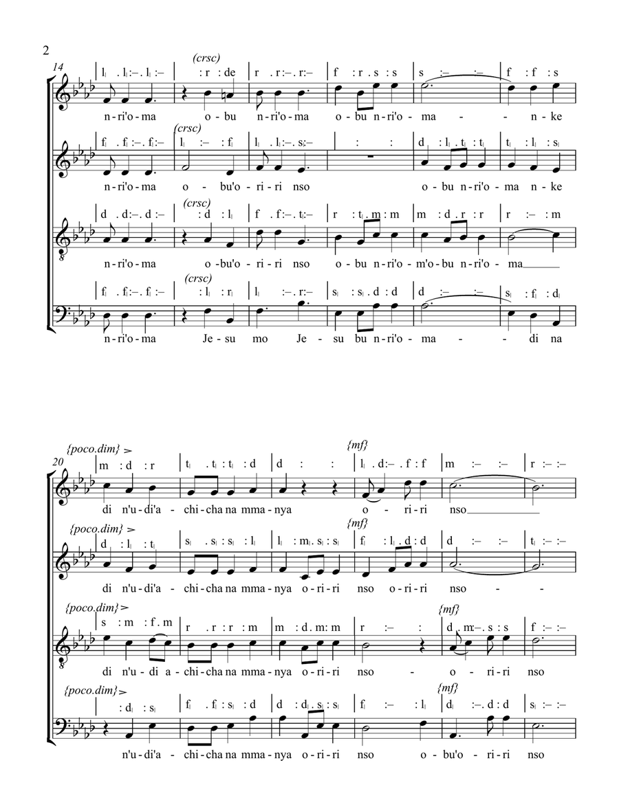 JESU DI NA EUCHARISTIA JESU DI NA EUCHARISTIA 4-Part scores gallery preview page 2