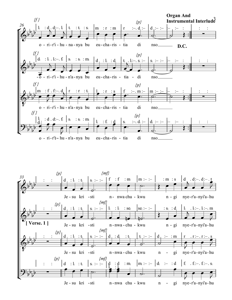 JESU DI NA EUCHARISTIA JESU DI NA EUCHARISTIA 4-Part scores gallery preview page 3