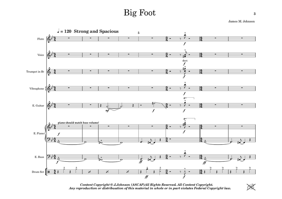 Big Foot for Jazz Combo Jazz Ensemble scores gallery preview page 3