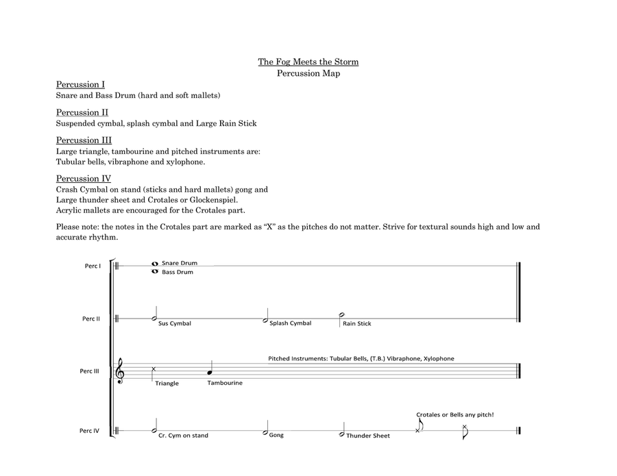 The Fog Meets the Storm for small wind band and percussion Concert Band scores gallery preview page 3
