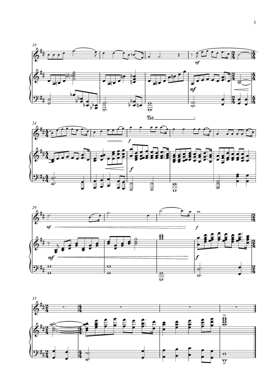 Nessun Dorma for Oboe & Pianoforte Piano scores gallery preview page 3