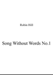 Song Without Words (No. 1) for two guitars