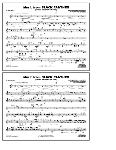 Music from Black Panther (arr. Matt Conaway) - Bb Tenor Sax