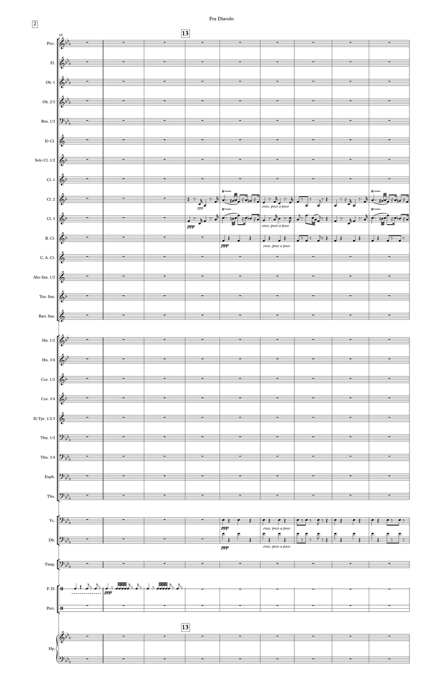 Overture to the Opera 'Fra Diavolo' (large score) Concert Band scores gallery preview page 3