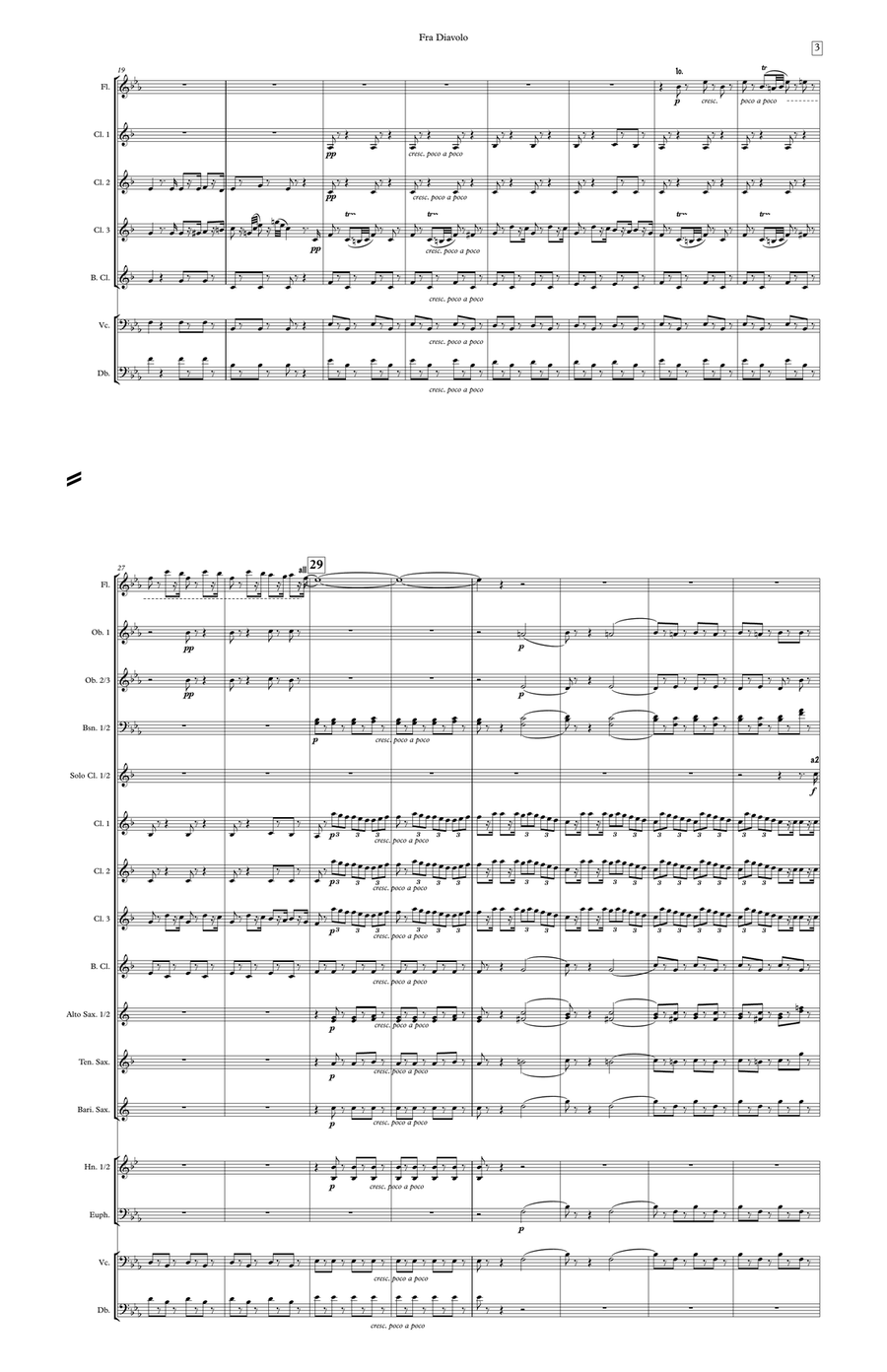 Overture to the Opera 'Fra Diavolo' (large score) Concert Band scores gallery preview page 4
