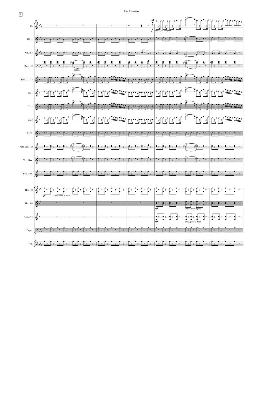 Overture to the Opera 'Fra Diavolo' (large score) Concert Band scores gallery preview page 5