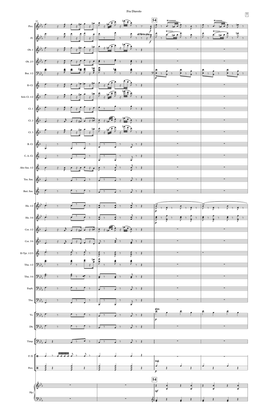 Overture to the Opera 'Fra Diavolo' (large score) Concert Band scores gallery preview page 8
