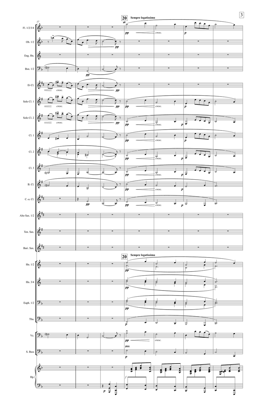 Intermezzo Sinfonico from 'Cavalleria Rusticana' (large score) Concert Band scores gallery preview page 4