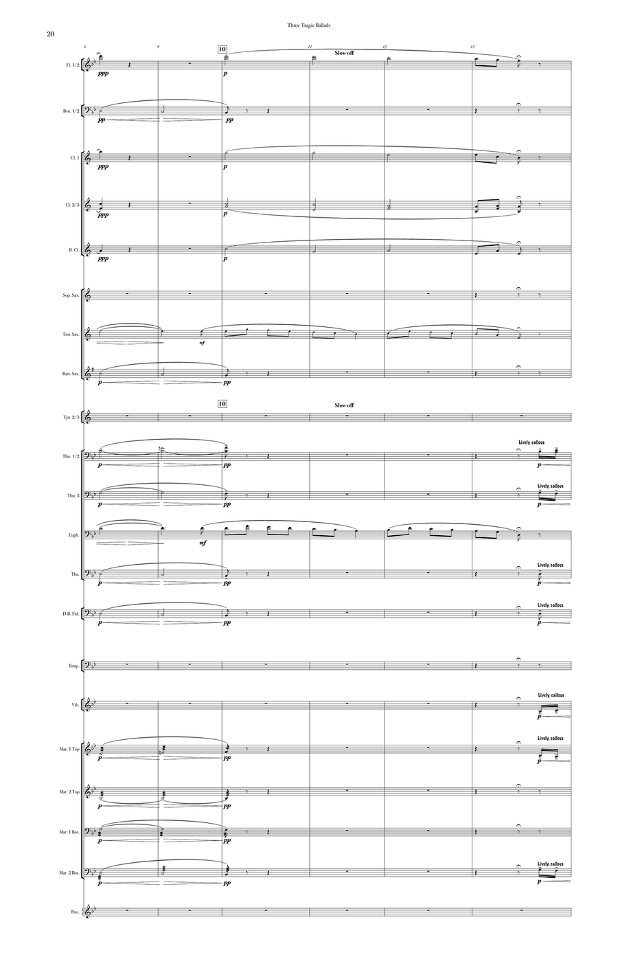 Three Tragic Ballads (large score) Concert Band scores gallery preview page 7