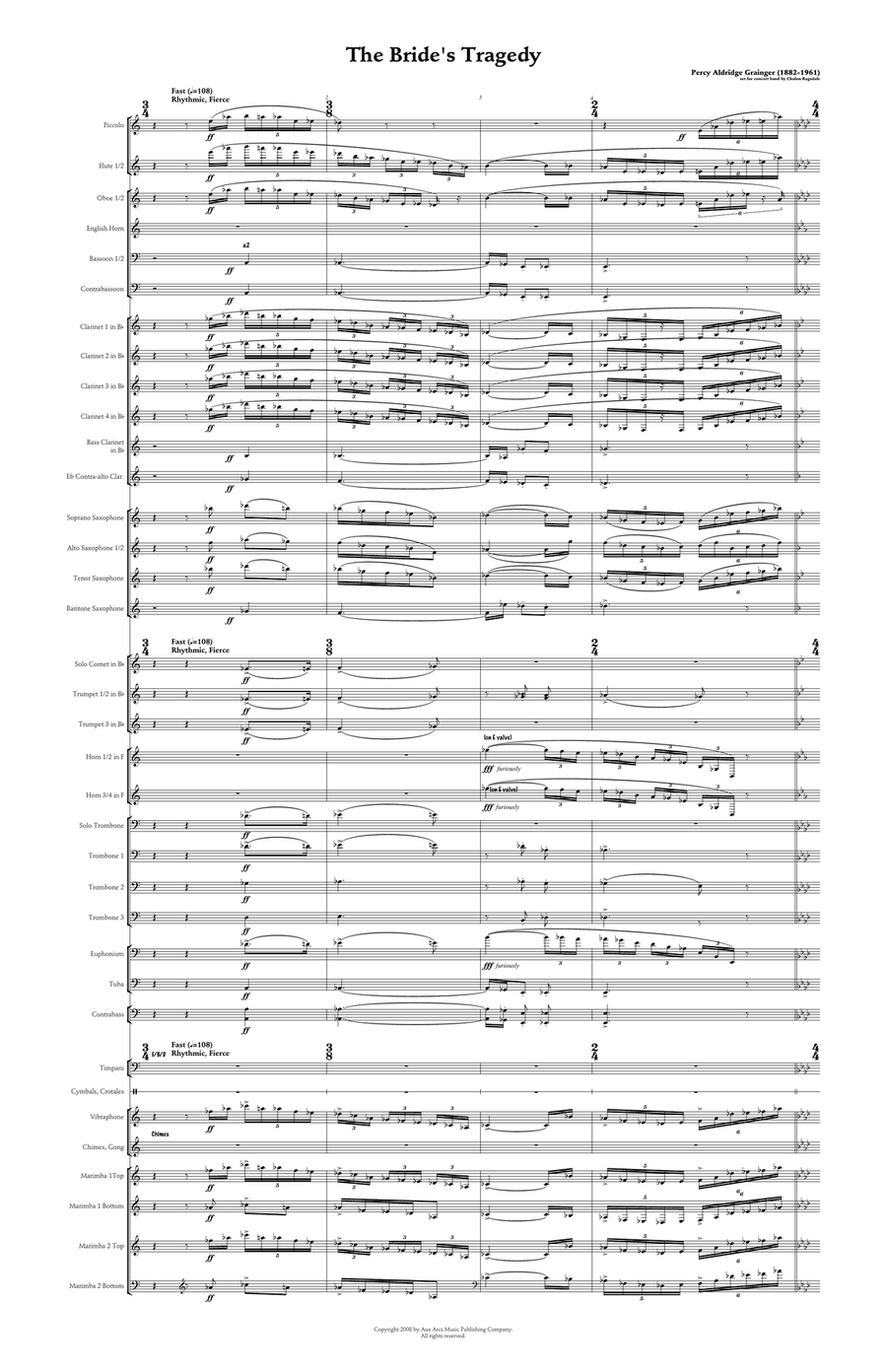 Bride's Tragedy (large score) Concert Band scores gallery preview page 2