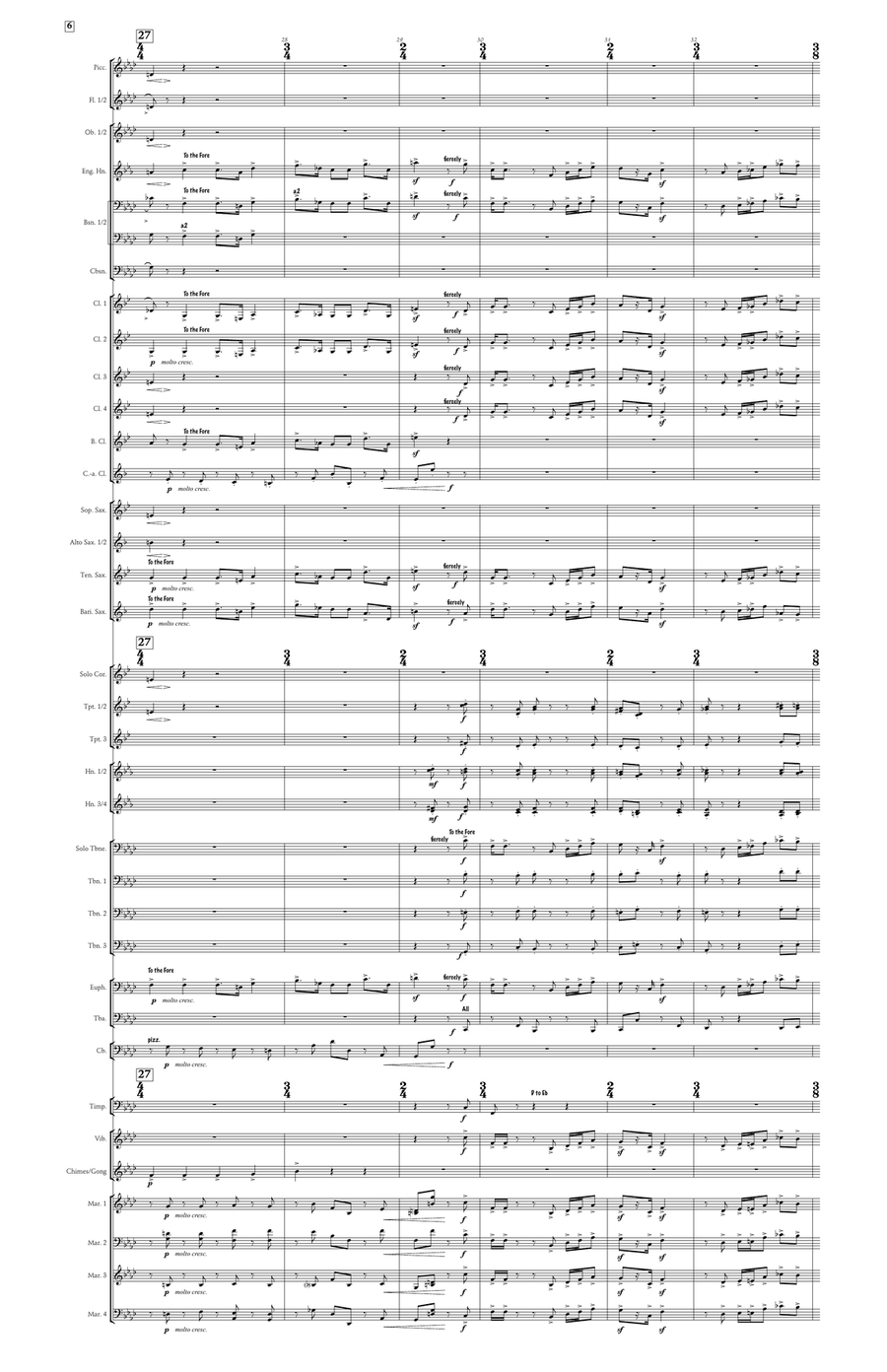 Bride's Tragedy (large score) Concert Band scores gallery preview page 7