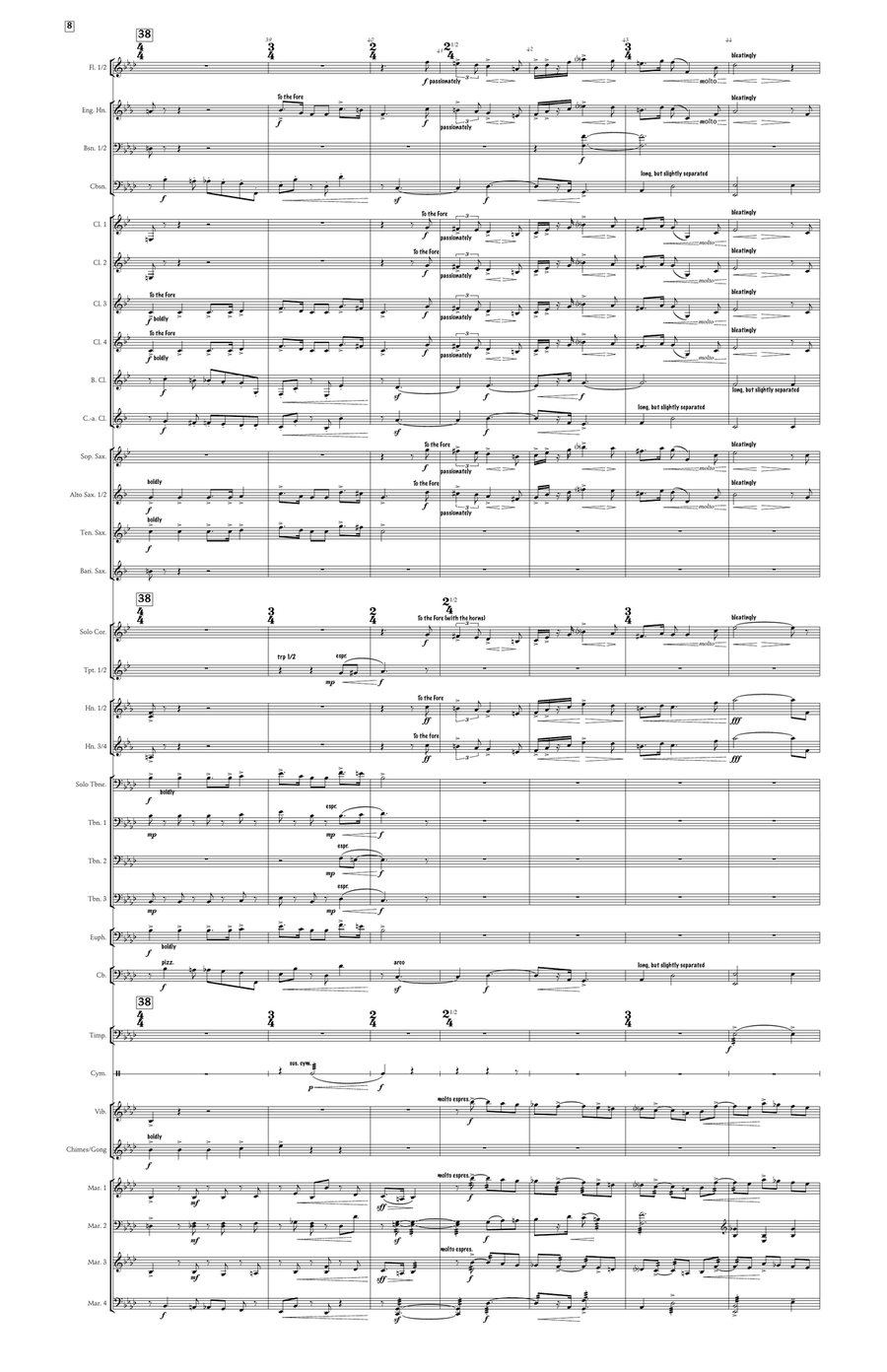 Bride's Tragedy (large score) Concert Band scores gallery preview page 9