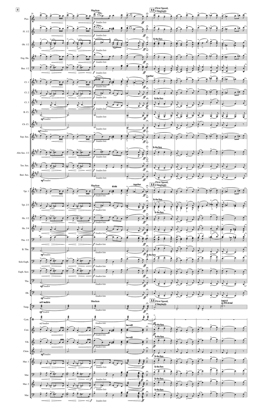 Morning Song in the Jungle (large score) Concert Band scores gallery preview page 5