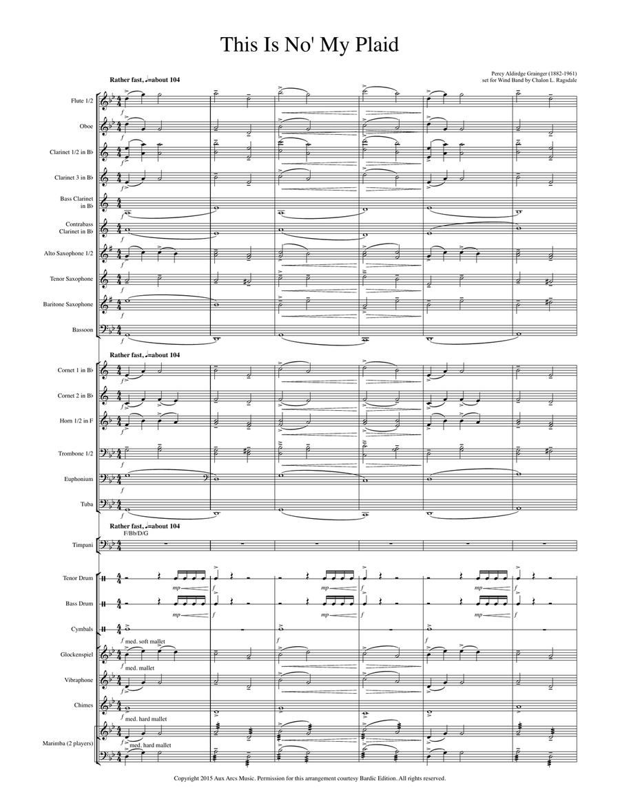 This is No' My Plaid (small score only) Concert Band scores gallery preview page 2
