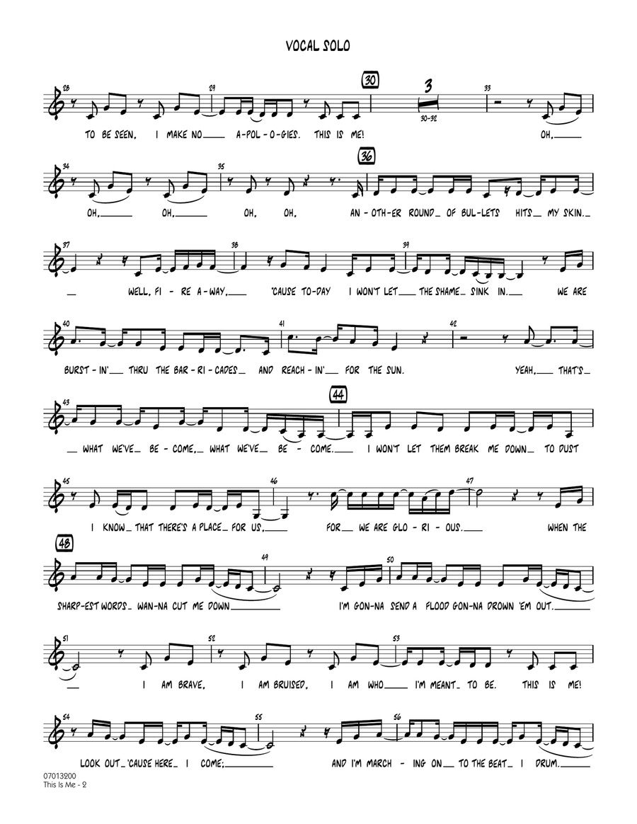 This Is Me (from The Greatest Showman) (arr. Mark Taylor) - Vocal Solo Jazz Ensemble scores gallery preview page 2