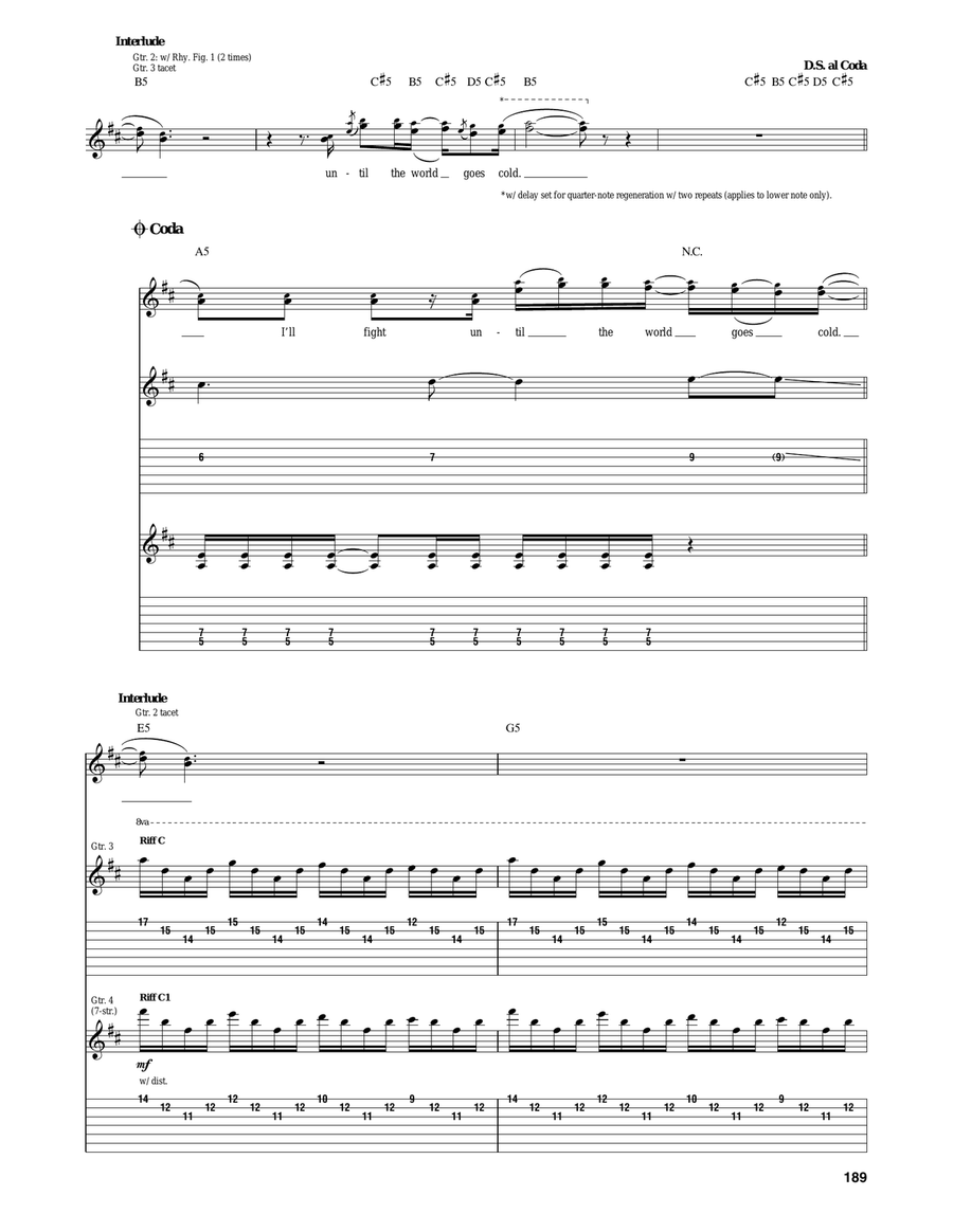 Until The World Goes Cold Acoustic Guitar scores gallery preview page 5