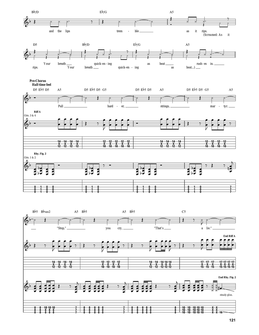 Pull Harder On The Strings Of Your Martyr Acoustic Guitar scores gallery preview page 3
