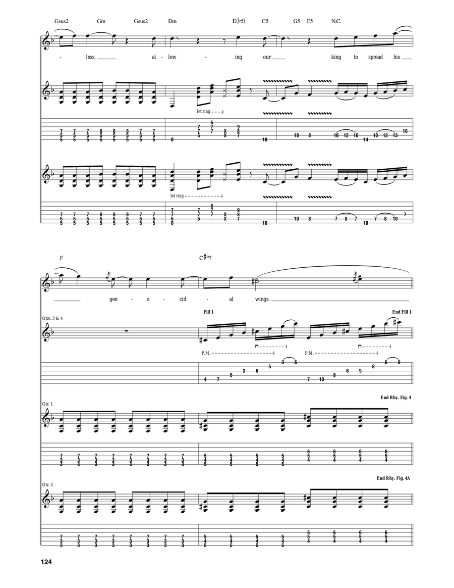 Pull Harder On The Strings Of Your Martyr Acoustic Guitar scores gallery preview page 6