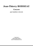 Jean-Thierry Boisseau: Canzone for oboe and harpsichord