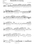 BEHOLD HE IS COMING - Flute