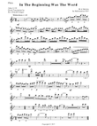 IN THE BEGINNING WAS THE WORD - Flute