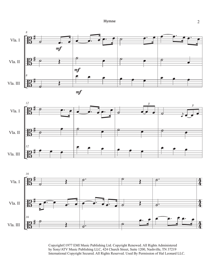 Hymne String Trio scores gallery preview page 6
