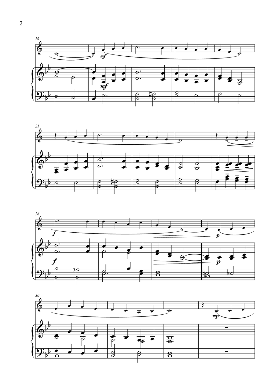 Danny Boy for Solo Clarinet and Piano Clarinet Solo scores gallery preview page 2