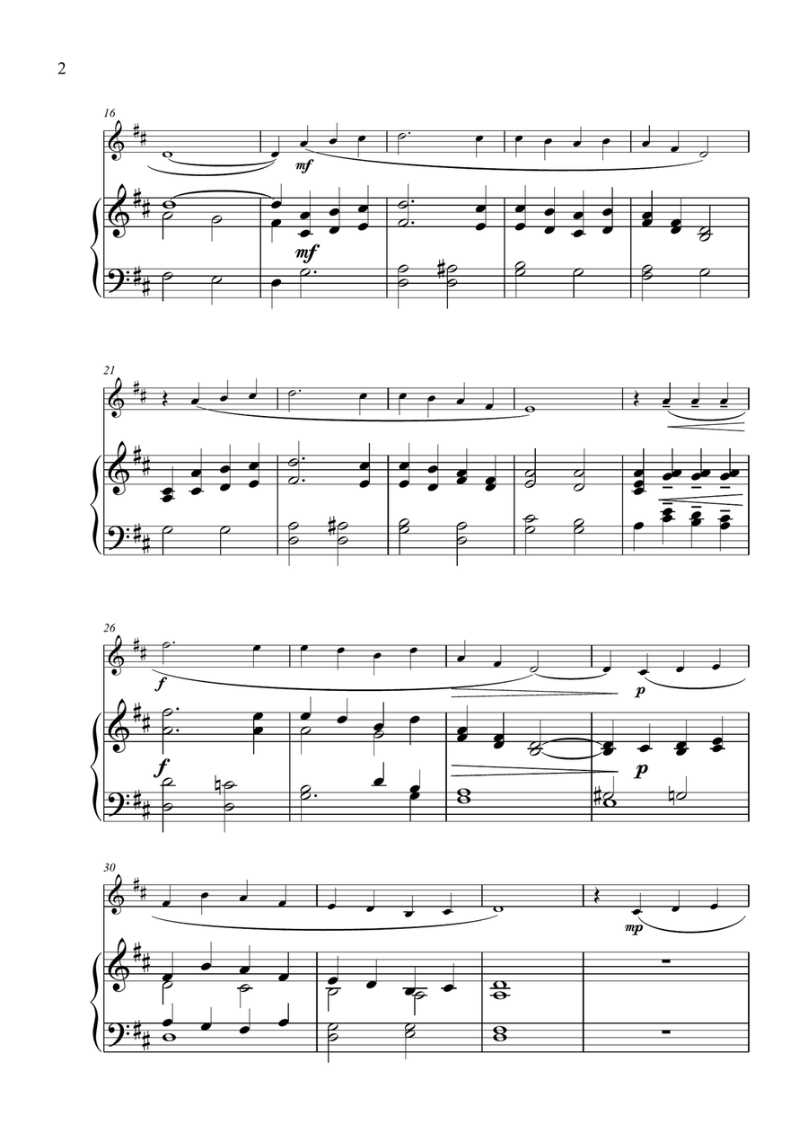 Danny Boy for Solo Violin and Piano Violin Solo scores gallery preview page 2