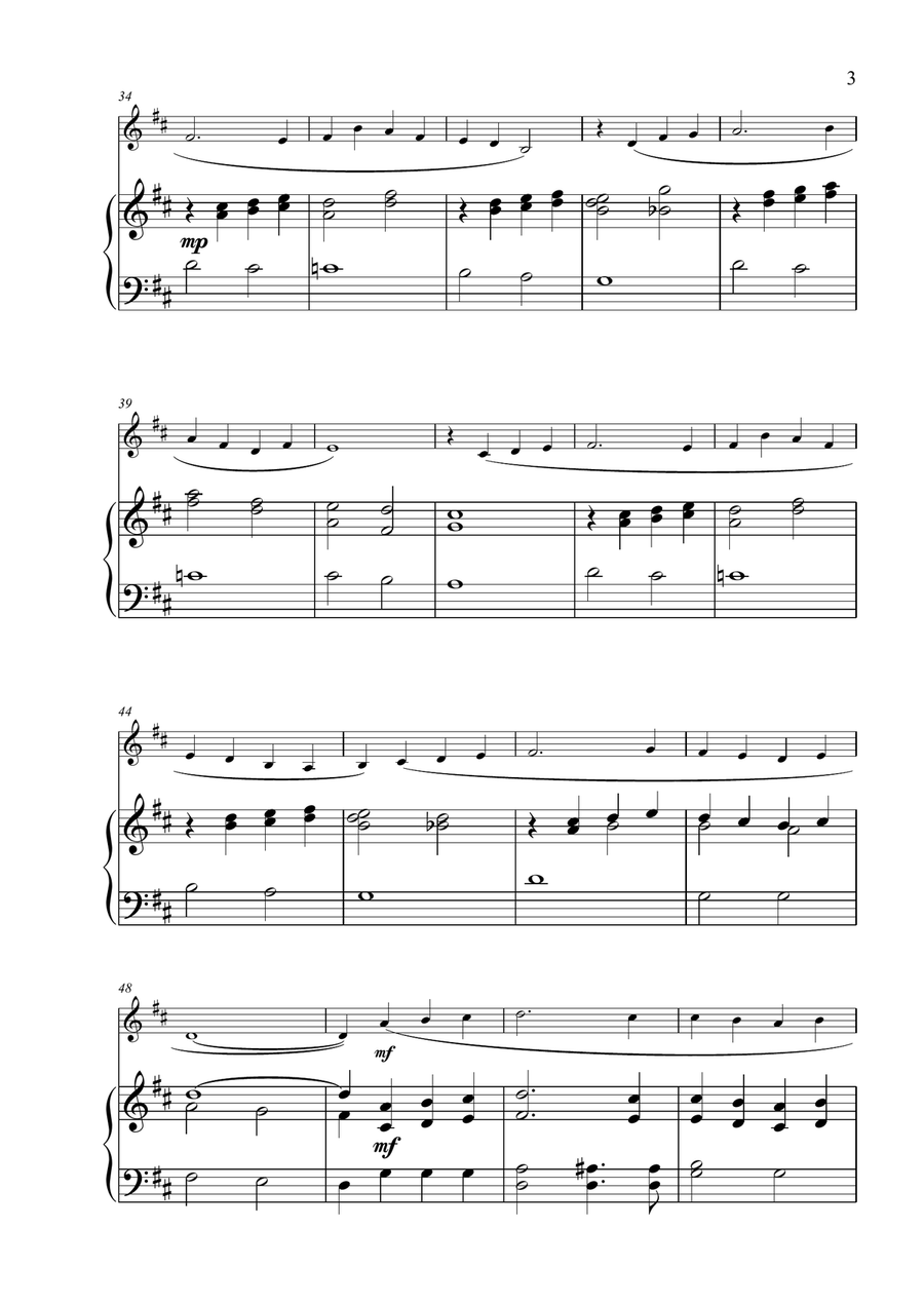 Danny Boy for Solo Violin and Piano Violin Solo scores gallery preview page 3