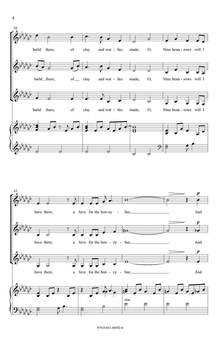I Will Arise And Go I Will Arise And Go SSA scores gallery preview page 4