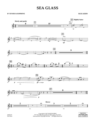 Sea Glass - Bb Tenor Saxophone