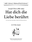 MARX: Hat dich die Liebe berührt (transposed to E-flat major)