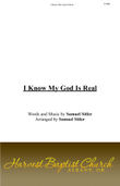 I Know My God Is Real