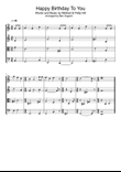 Happy Birthday for String Quartet