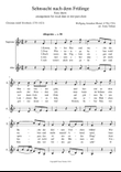 Sehnsucht nach dem Frühlinge, F major, easy duet for equal voices