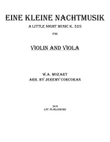 Eine Kleine Nachtmusik for Violin and Viola mini preview