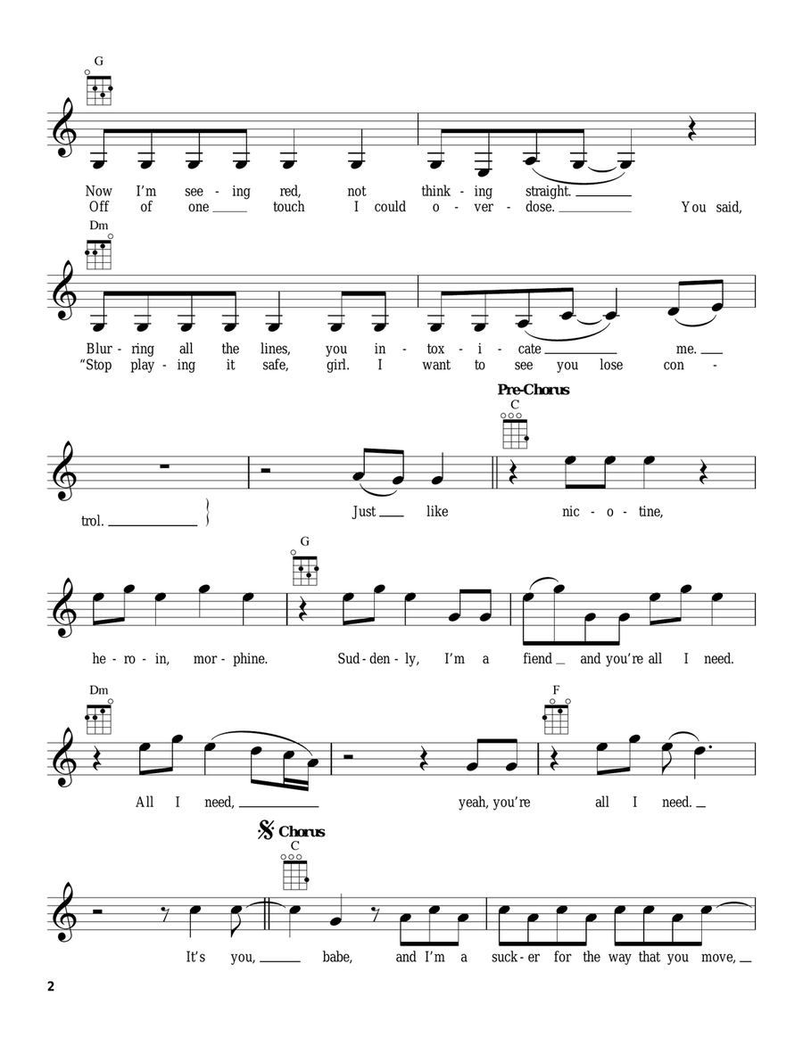 Never Be The Same Never Be The Same Ukulele scores gallery preview page 2