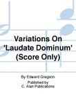 Variations On 'Laudate Dominum' (Score Only)