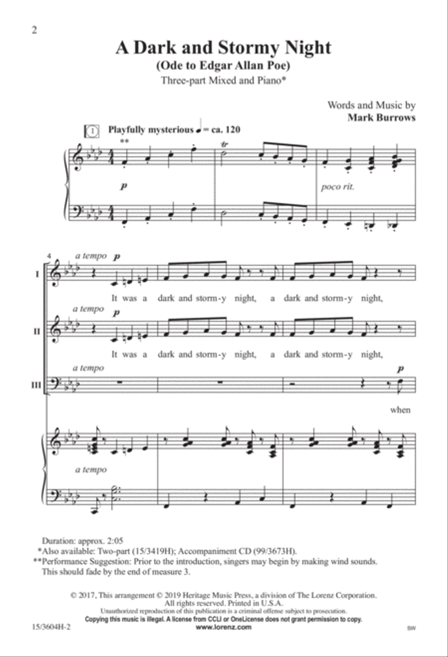 A Dark and Stormy Night A Dark and Stormy Night 3-Part scores gallery preview page 7