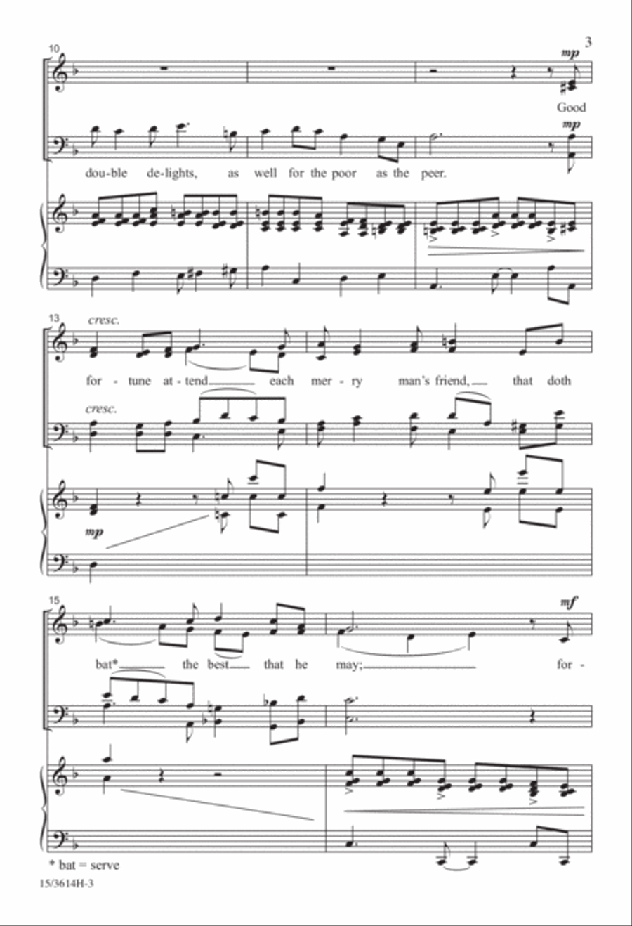 To Drive the Cold Winter Away 4-Part scores gallery preview page 3
