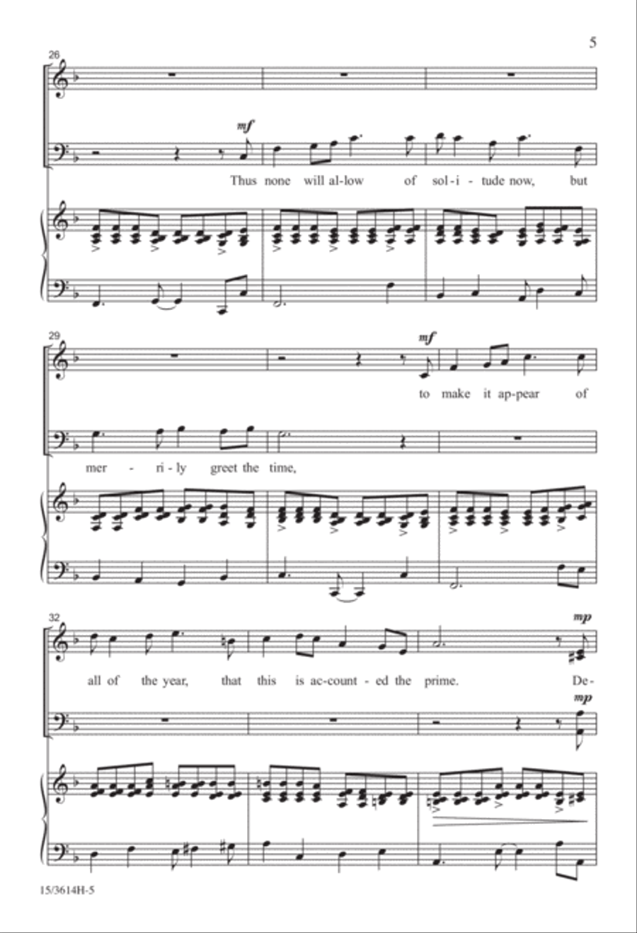 To Drive the Cold Winter Away 4-Part scores gallery preview page 5