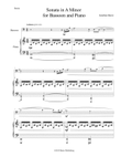 Sonata in A Minor for Bassoon and Piano